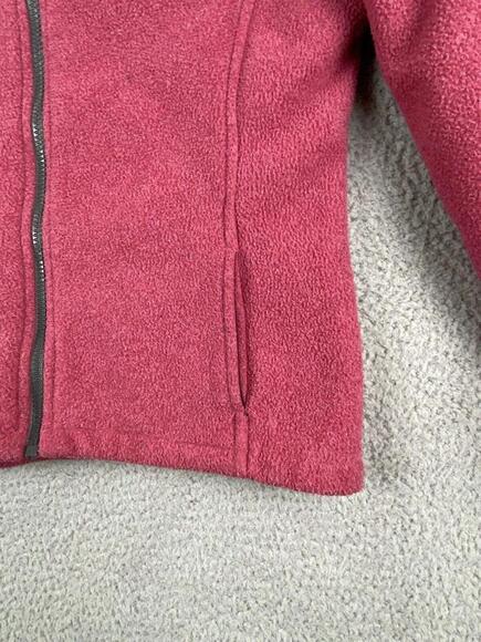 Cabelas Sweatshirt Womens Medium Pink Fleece 1/4 Zip Jacket - Picture 5 of 11